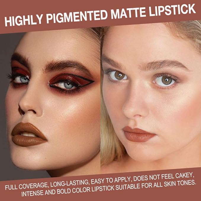 BINGBRUSH Lip Liner Pencil Set, Matte Lipstick Set, Cone Tip Line&Fill,2pcs