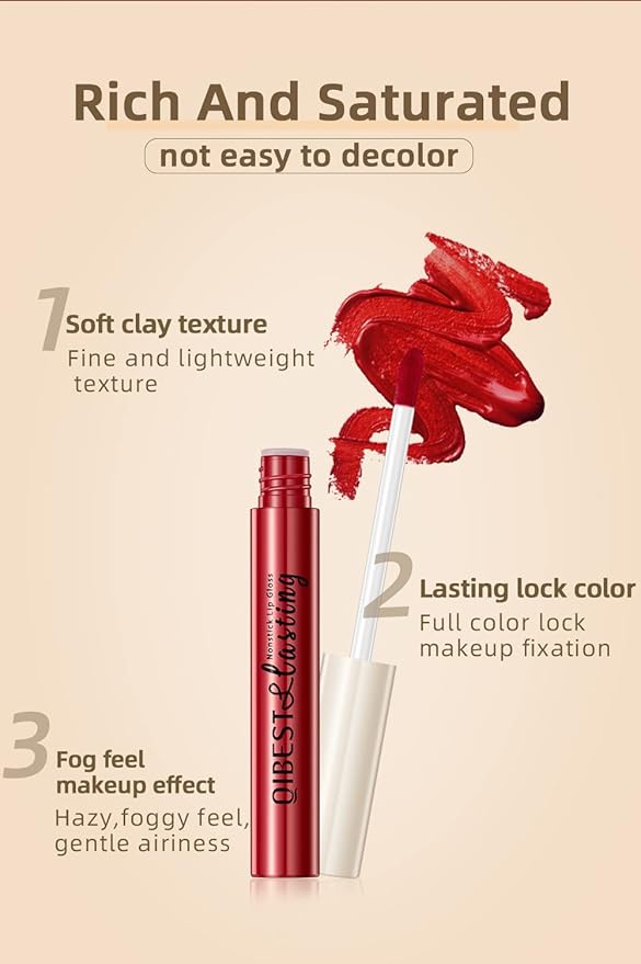 12Pcs Makeup Matte Lipstick Lip Kit, Classic Nudes & Bold Reds Lipstick Set, Non-Stick Cup Not Fade Liquid Lipstick Waterproof Long Lasting Durable Nude Lip Gloss, labiales mate 24 horas originale