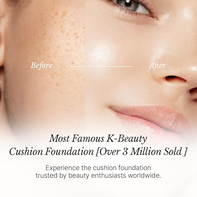 [CHALLANS de PARIS] Cushion de Lunar Excellence Foundation – 21 Bright Ivory | Long-Wear, Buildable Coverage, Lightweight Airy Fit, Hydrating Glow
