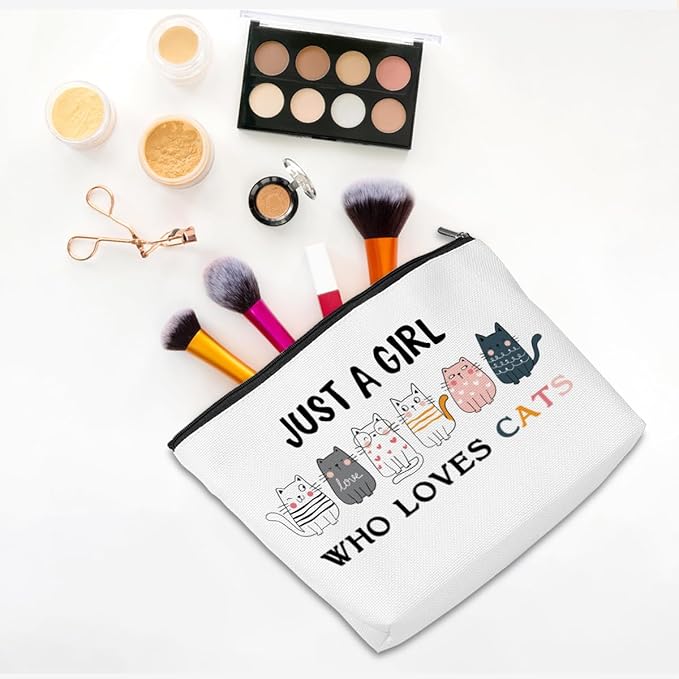 Funny Cat Gifts Makeup Bag Cat Gifts for Girls Cats Lover Cosmetic Bag