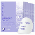PLANTIFIQUE Korean Face Masks, 5 Pack - Hydrating, Anti-Aging & Firming
