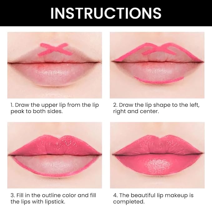 BINGBRUSH 3Pcs Double Ended Warm Bright Pink Plummy Terracotta Shine Lip Liner and Lipstick Makeup Combo Set for Women,Lipliner 24 Hours Original Waterproof Long Lasting Lip Stains Pencil Kit Set