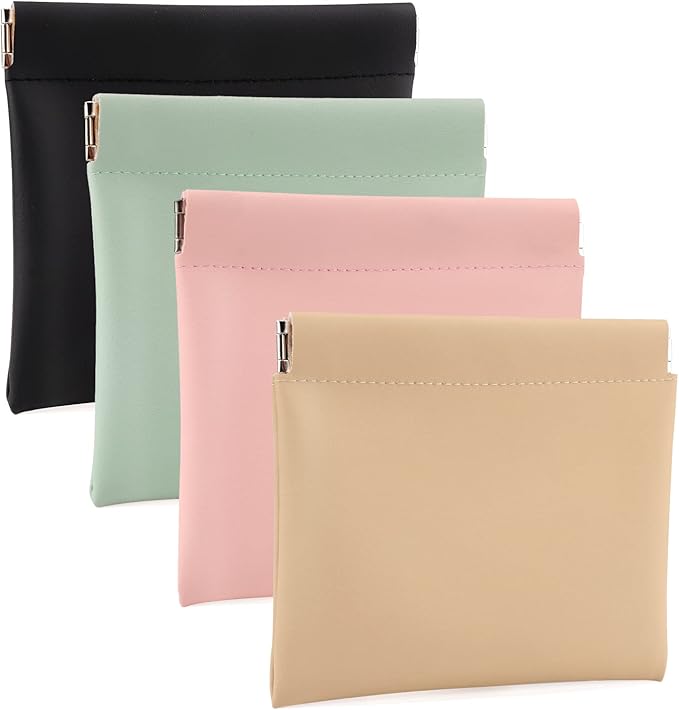BUSOHA 4 PCS Small Makeup Bags for Purse - Coin Purse for Women