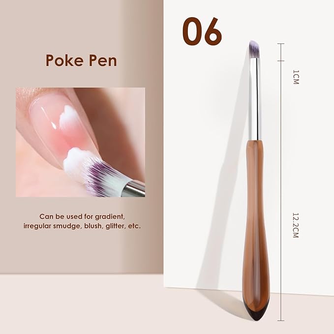 TipTrendz Nail Art Brushes Poke Pen Dotting Tool Nail Drawing Pen For Irregular Smudging, 06