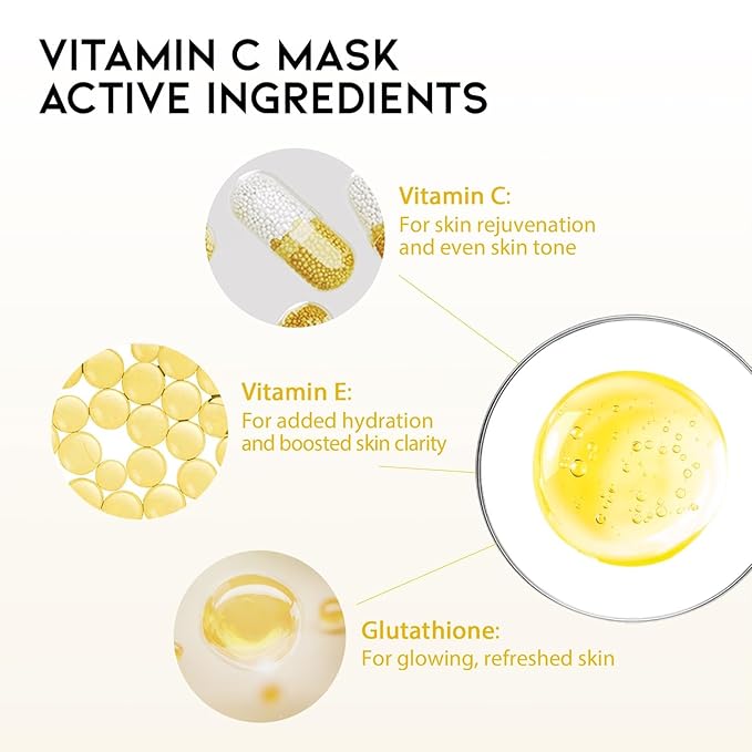 #OOTD Korean Sheet Mask with Collagen, Ceramide, Cica, Vitamin C(12-Pack)