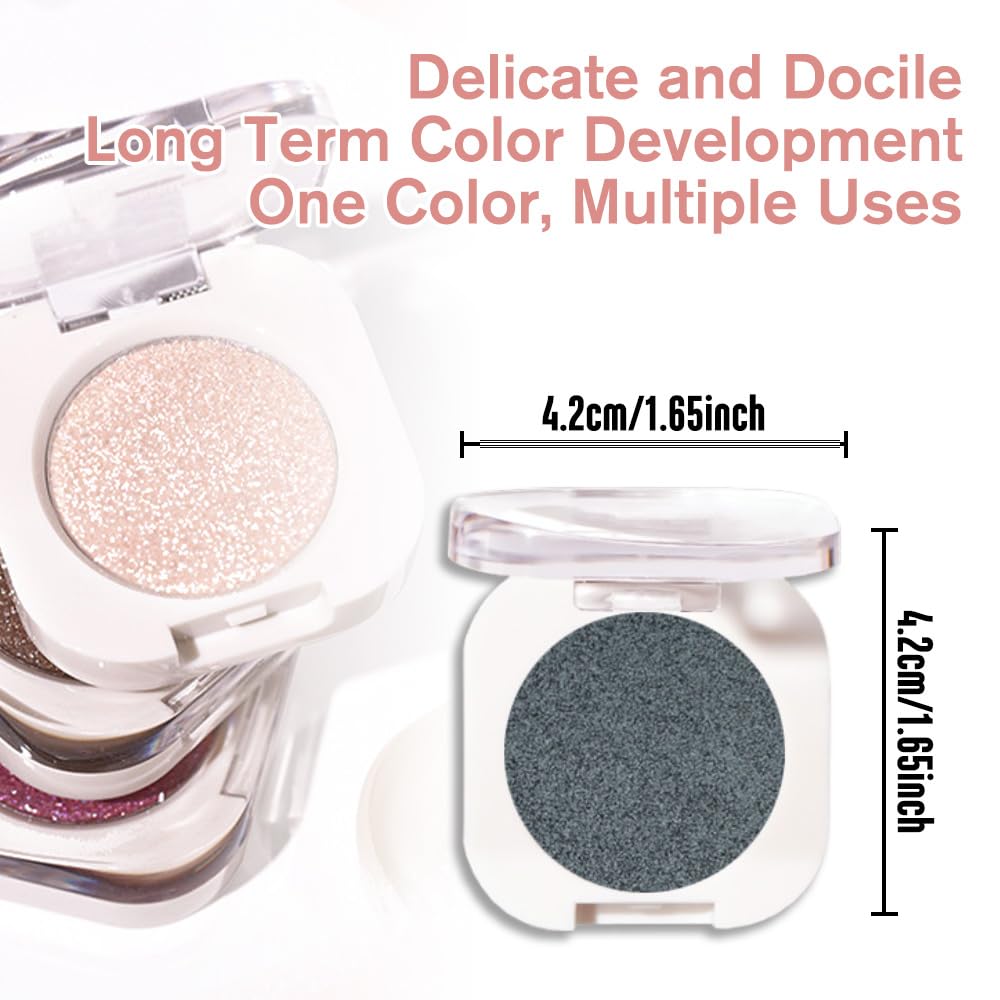 FeiCuiYun Single Matte Eye Shadow Palette Makeup, Dark Teal Eyeshadow for Women Halloween Birthday Party Wear, Monochrome Eye Shadow Makeup, Pigmented Waterproof Sombras Para Ojos, 33