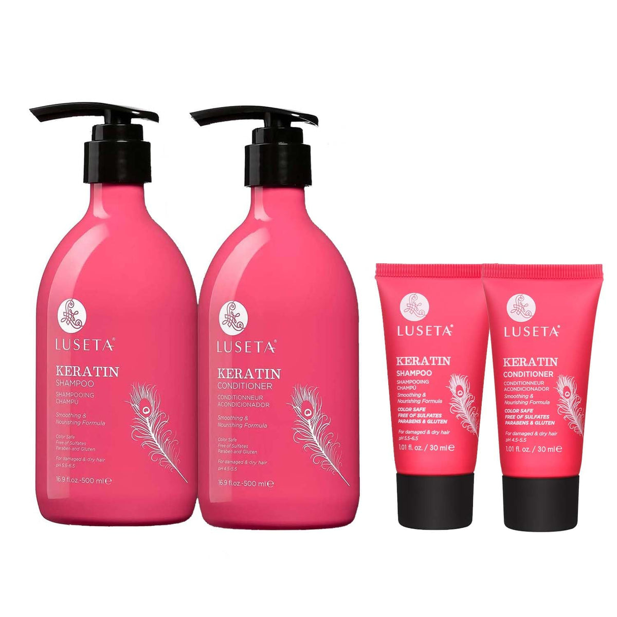 Luseta Glossy Pearl Shampoo and Conditioner Set Color Safe