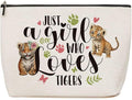 Lovdazzles Tiger Makeup Bag Funny Animal Cosmetic Bag Tiger Gifts for Girls