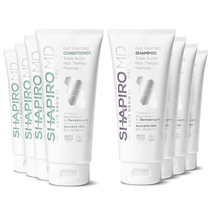 Shapiro MD Hair Growth Experts Hair Loss Shampoo and Conditioner, 4 Month