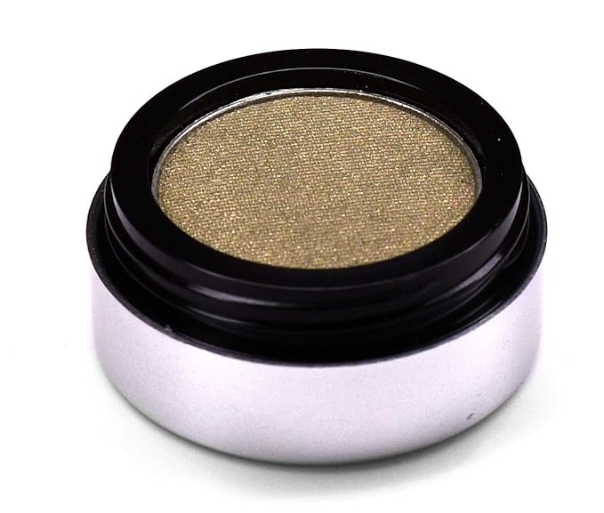 Pure Ziva Golden Olive Army Green Sage Shimmering Pressed Powder Single Vegan Eyeshadow; Talc, Paraben & Cruelty Free