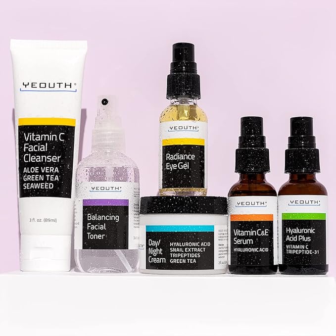 YEOUTH Skin Care Set 6-Piece Full Size for Radiant-Looking Skin