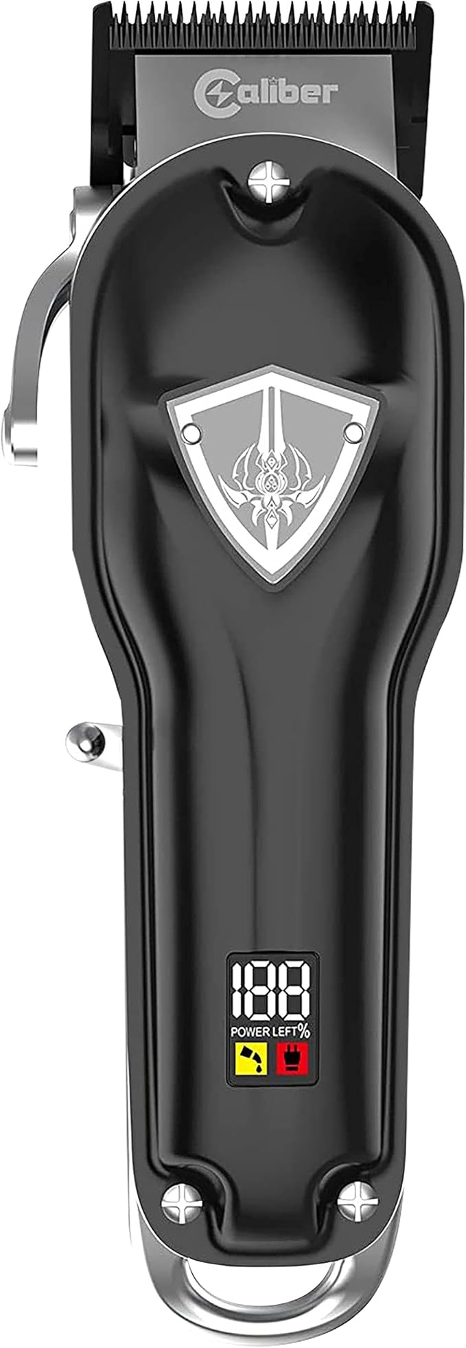 Caliber.44 Magnum FMJ rdless Clipper Kit - Professional Mens Clippers for Hair, Beard and Muache - Rechargeable Grooming Electric Razor – Bundled with Caliber No Slip Clipper Grips,4 Piece Set