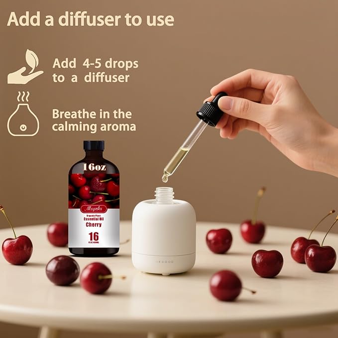 MLYNKL Cherry Essential Oil,Cherry Oil for Home Diffuser,16 fl oz