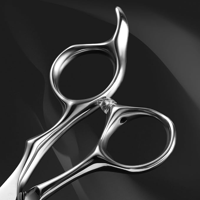 AOLANDUO Master Series Barber Scissors 6" – VG10 Steel, Large Frame Handle for Big Hands, Reinforced Blade Back for Long-Term Use, Convex Edge, Precision Tension, 1 Count