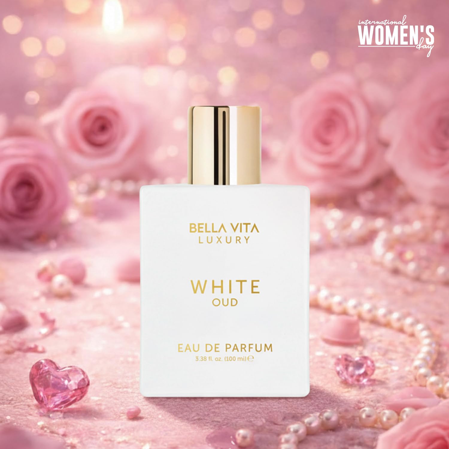 Bellavita Luxury White Oud Eau de Parfum | 100 ml (3.4 fl.oz.) | Perfume for Men and Women | Fruity, Artemisia Lemon, Freesia, and Tobacco Notes | Long Lasting Unisex Fragrance