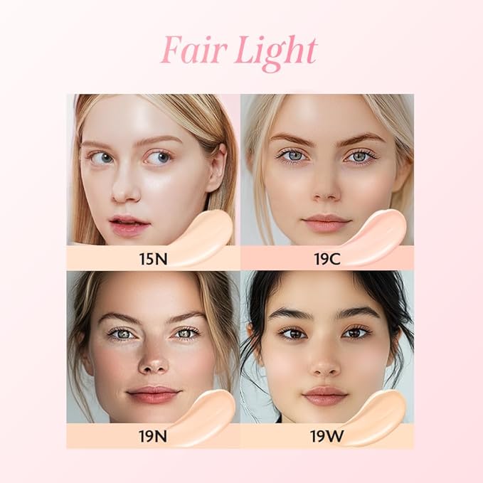 milktouch Cushion Foundation, 24H Flawless Skin, Radiant Shine, No Oxidation, Long-Lasting, Non-Creasing, 60% Hydrating Skincare Infused Korean (19W Warm Ivory)