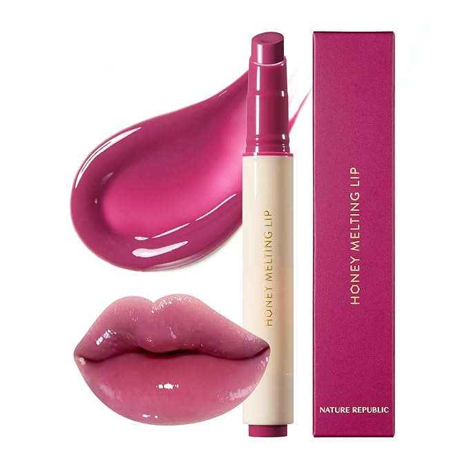 Nature Republic HONEY MELTING LIP (09 GRAPE) | SOFT LIP STICK Hydrating Gloss, Moisturizing balms, Sheer tint, Shine & Nude, Glowy Finish, korean make up