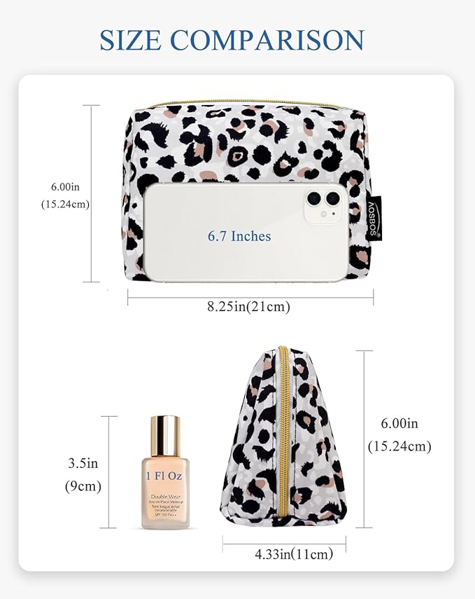 Aosbos Small Makeup Pouch, Travel Cosmetic Bags for Women,Travel Pouch