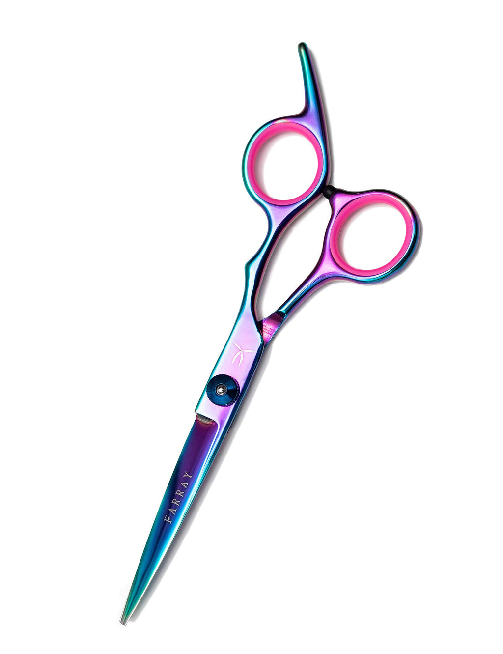 FARRAY Hair Cutting Scissors - Japanese Stainless Steel,Professional 6.5" Razor Edge Barber Shears for Men, Women & Kids Ergonomic design for Salon & Home(Aurora color)
