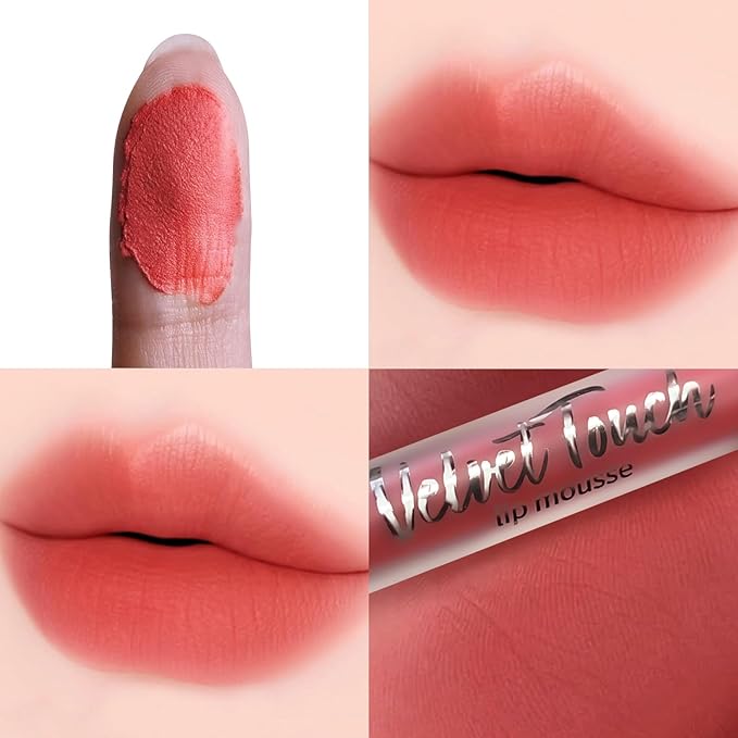 COOL STORY lip cream,Velvet Lip Mousse,Matte Lip Tint, natural daily Long-Lasting color, Waterproof,daily-office-party lip color (03#Nude Embrace)