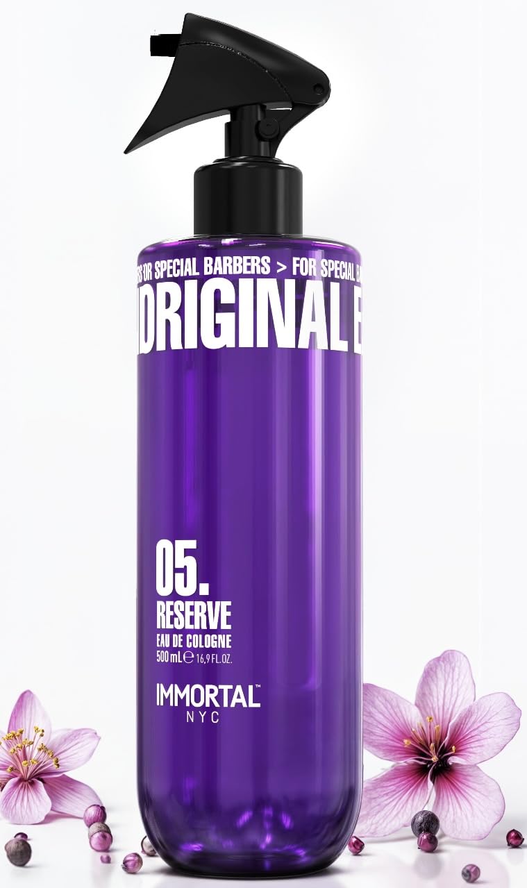 Immortal NYC Reserve 05, After Shave Spray Body/Face Men's Cologne, 17 oz - Exclusive Barbers - Softens Skin - Refreshes/disinfects and Relieves Face and Skin - Moisturizing Formula After Shaving