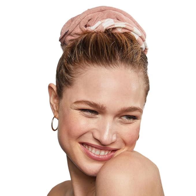 Kitsch Microfiber Quick-Dry Hair Towel Scrunchie - Terracotta, 2 pcs