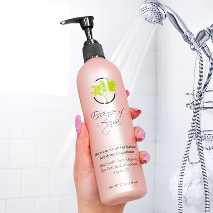 Essence of Argan Renewing Hair Care Products Condtioner Infused with 100% Pure Moroccan Organic Argan Oil - Volumizes, Nourishes and Moisturizes Your Hair - All Hair Types