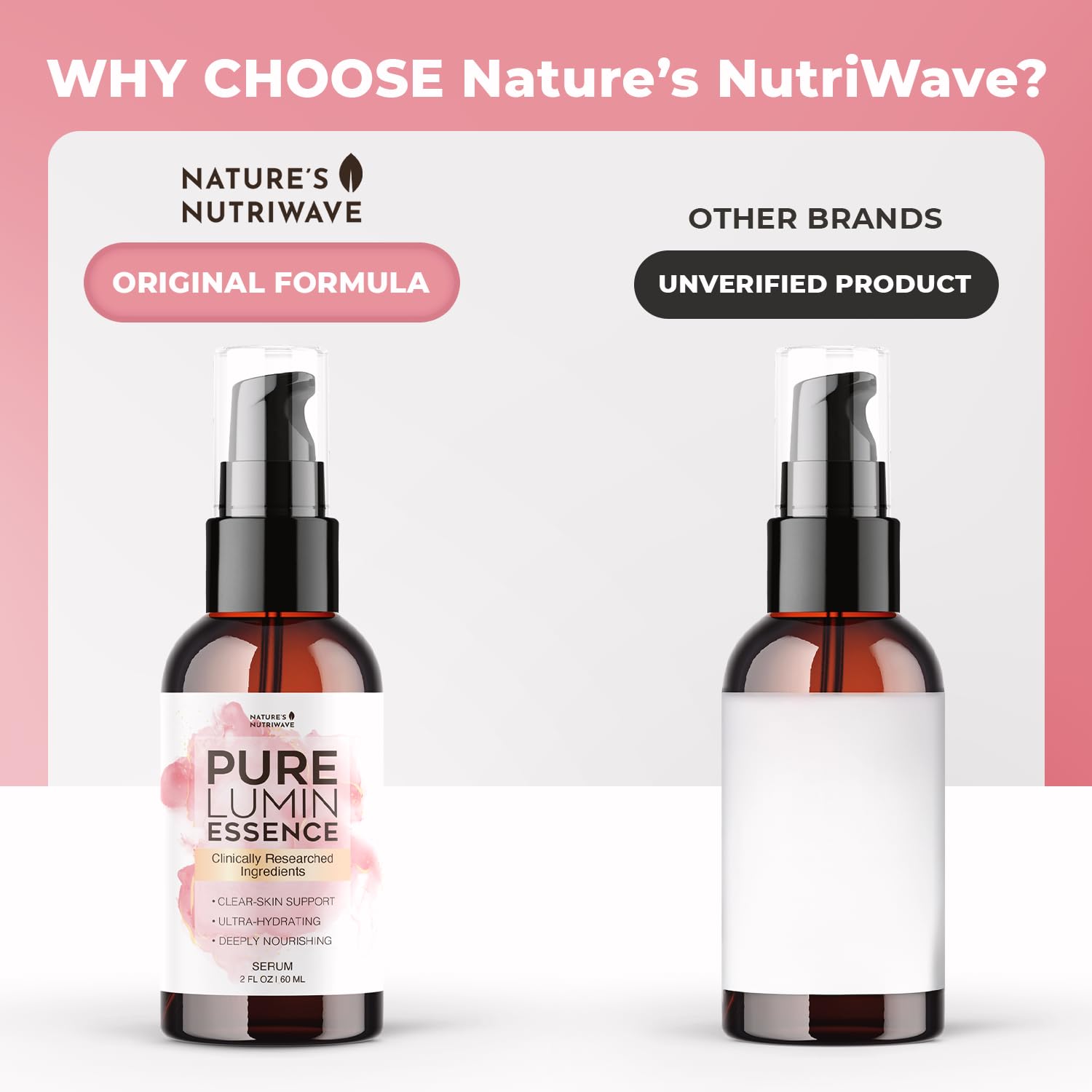 PureLumin Essence Serum – Plant-Based Formula – 2 fl oz, 1 Month Supply