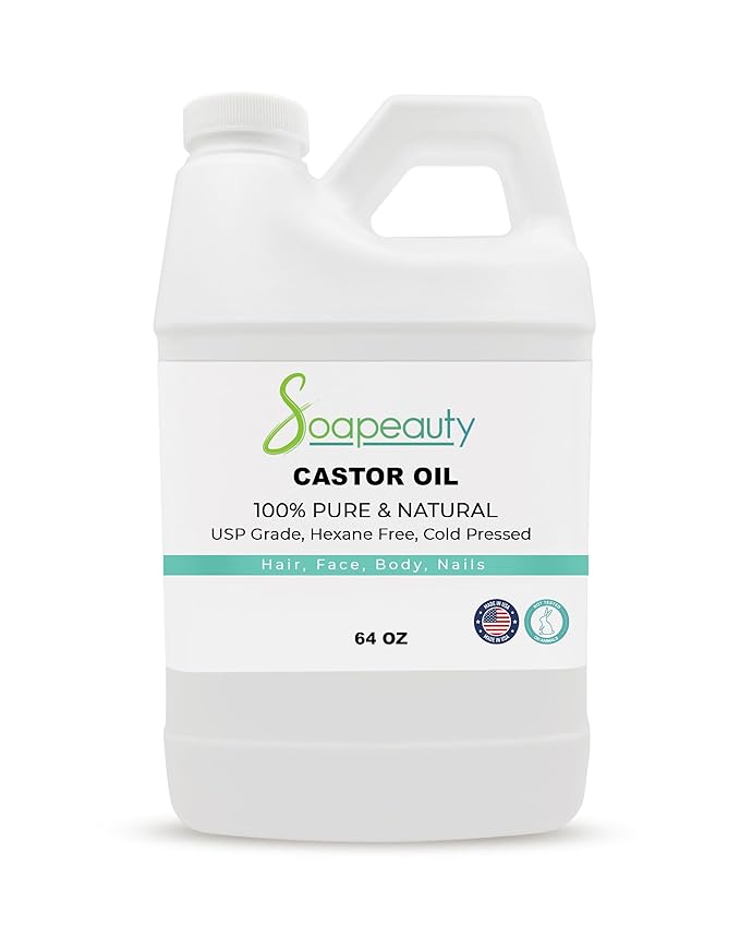 Cold Pressed Castor Oil 100% Pure Natural USP Grade Skin Hair 64 fl oz