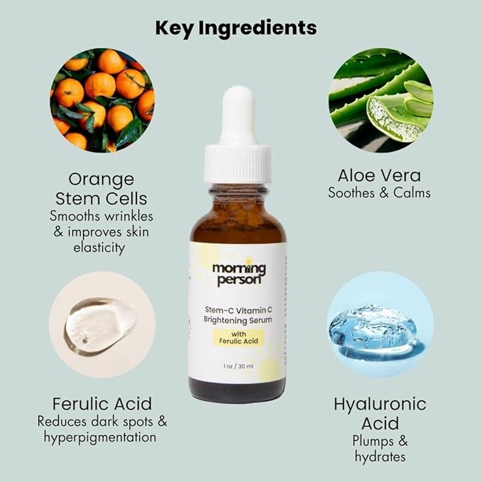Vitamin C Brightening Serum with Citrustem & Ferulic Acid | Morning Person