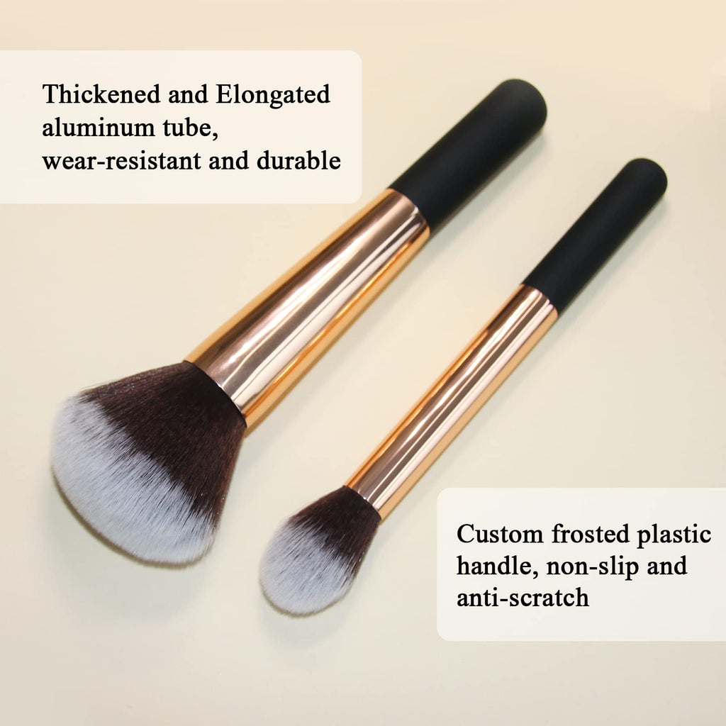 Makeup Brushes, Large Powder Brush & Foundation Brush Flawless Finish