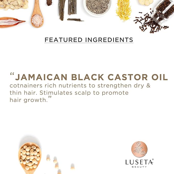 Luseta Castor Oil Shampoo and Conditioner Set for Thinning Hair