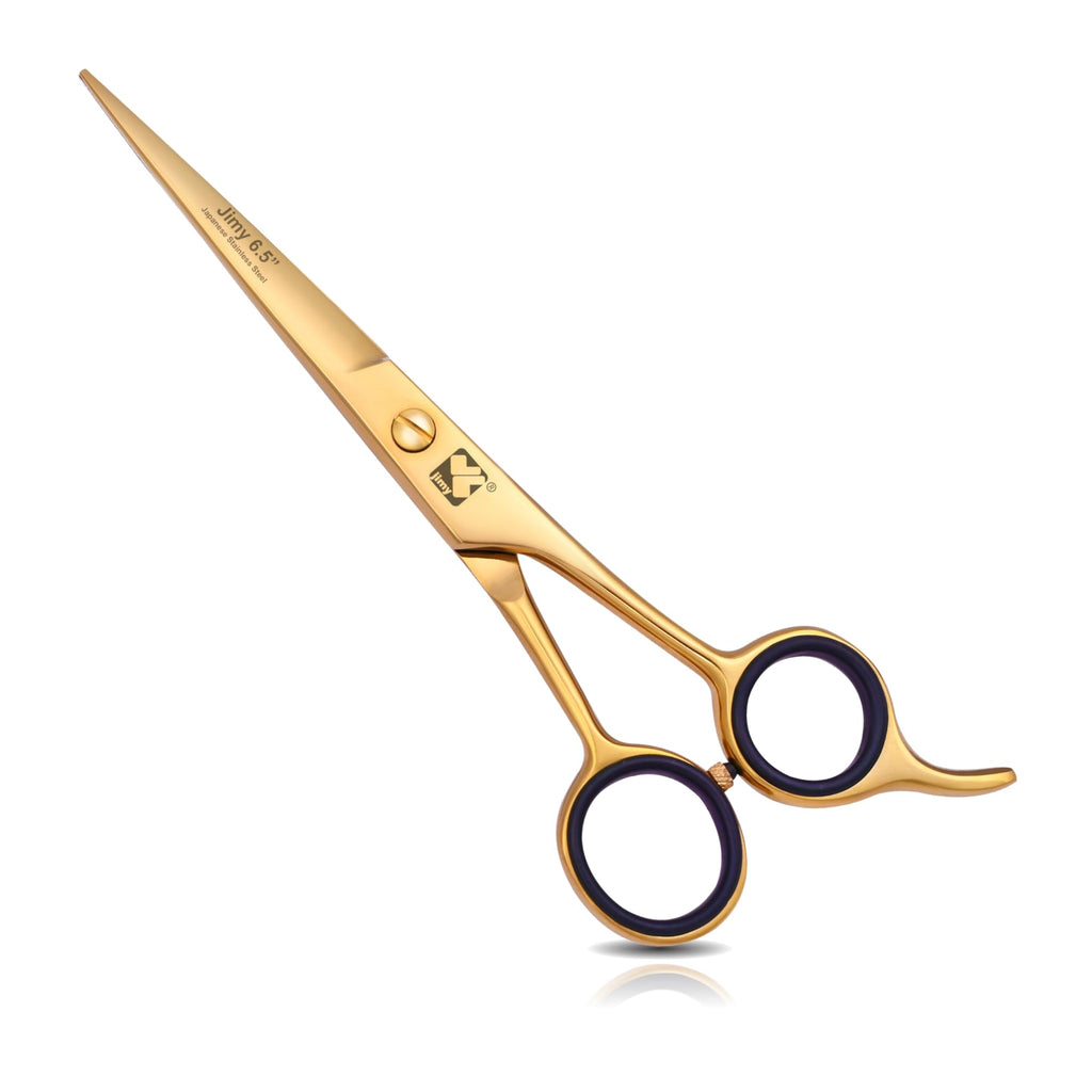 Jimy 6.5" Hair Scissors Professional – Ultra Sharp Razor Edge Stainless-Steel Scissors to Cut Hair – Ergonomic Design Salon Quality Hair Shears for Men, Women & Barbers