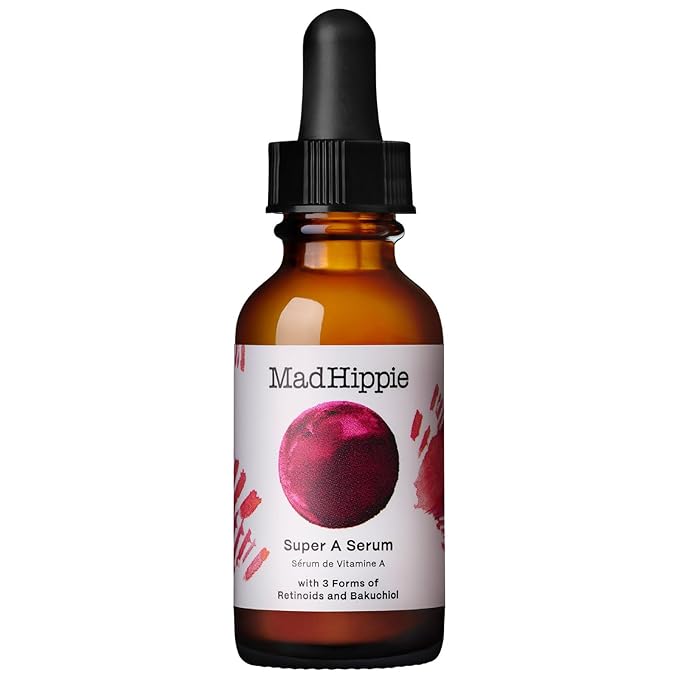 Mad Hippie Vitamin A Serum with Hyaluronic Acid - Hydrating Serum, Anti-Aging, Skin-Tightening, Skin-Brightening Serum, Exfoliating Retinoid Serum, Retinol Alternative, 1.02 Oz