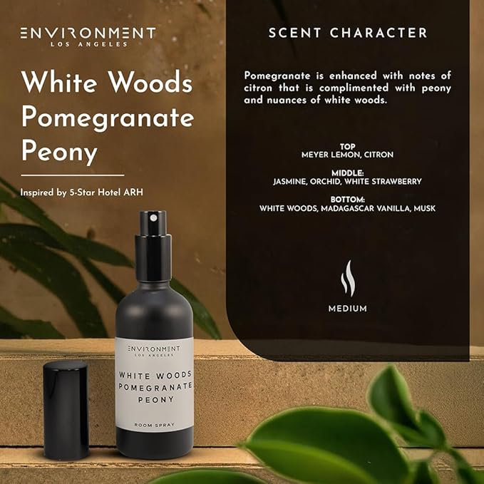 ENVIRONMENT ARH 100ml Room Spray White Woods, Pomegranate & Peony