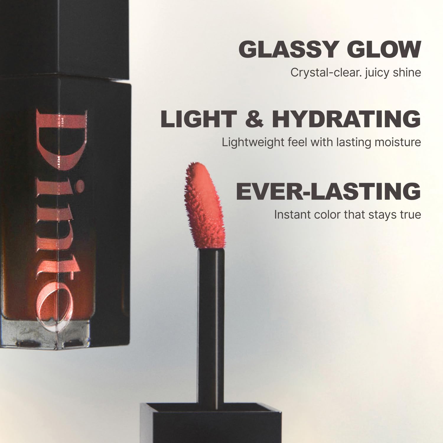 DINTO Blur-Glowy Lip Tint (227 Decōrum) – Dewy Finish Glowy Korean Lip Tint, Long Lasting All Day Stain, Deep Brick Red, Vegan & Cruelty-Free, 0.11 fl oz
