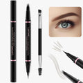 LAVONE Eyebrow Pencil, 2-in-1 Waterproof Microblading Brow Pen, Dark Brown