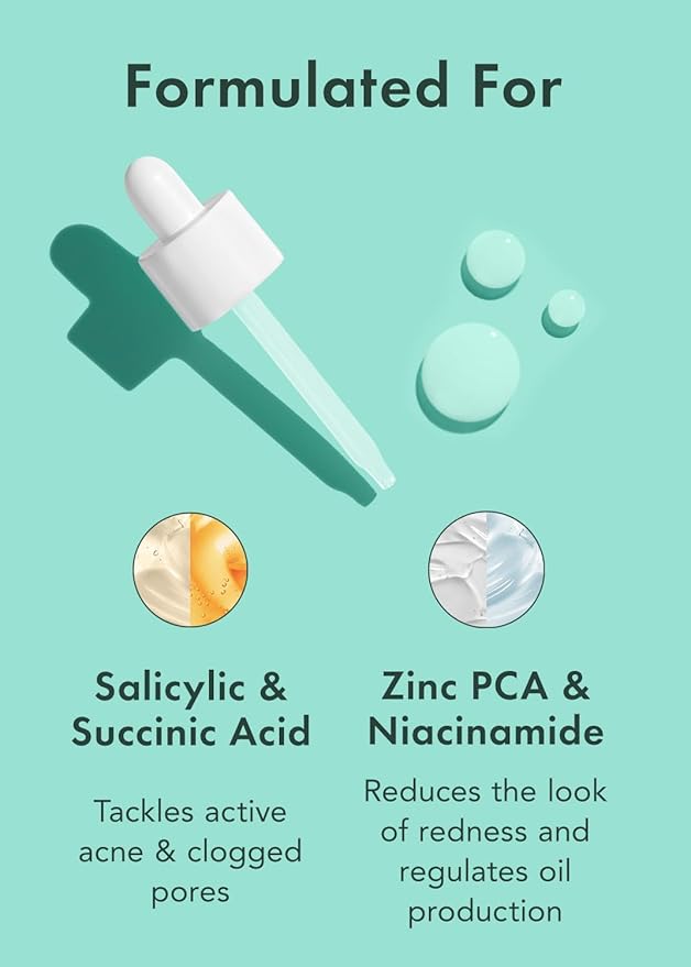 Rael Miracle Clear Serum with Salicylic Acid, Niacinamide, Zinc (1 fl oz)