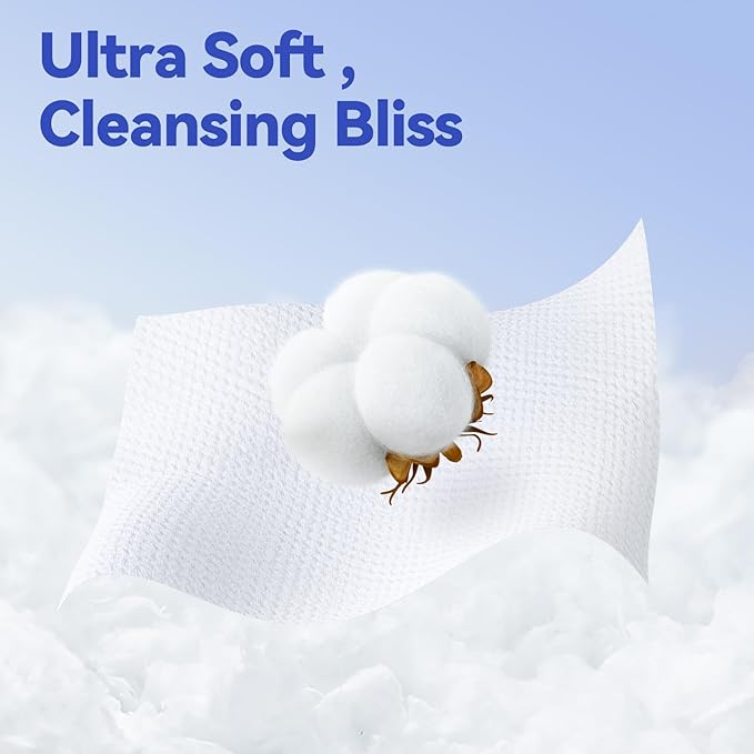 Winner XL Disposable Face Towels, 100% Cotton, 220 Count (Pack of 4)