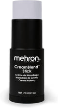 Mehron Makeup CreamBlend Stick (0.75 Ounce) (LIGHT GREY) | Made in the USA