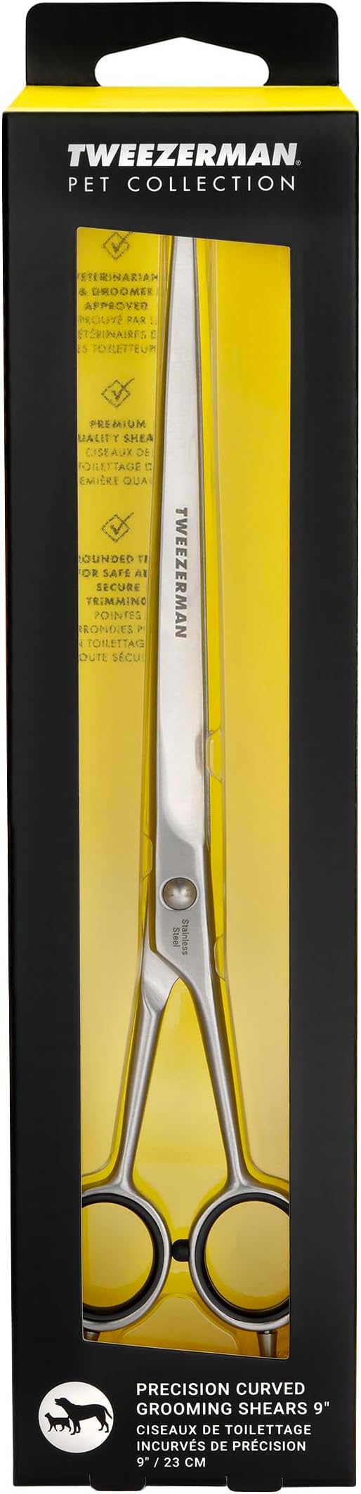 Tweezerman 9" Pet Grooming Shears-Safety Round Tips for Medium/Large Dogs