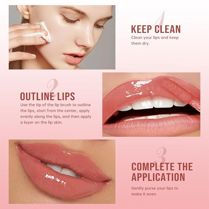 Hxssll Nourishing High-Shine Lip Gloss,Hydrating & Moisturizing Lip Tint, Non-Sticky, Long-Lasting Glossy Lip Stain,Softens & Plumps Lips for Smooth,Gentle Formula for Dry Lips 03#Cool Dusty Pink
