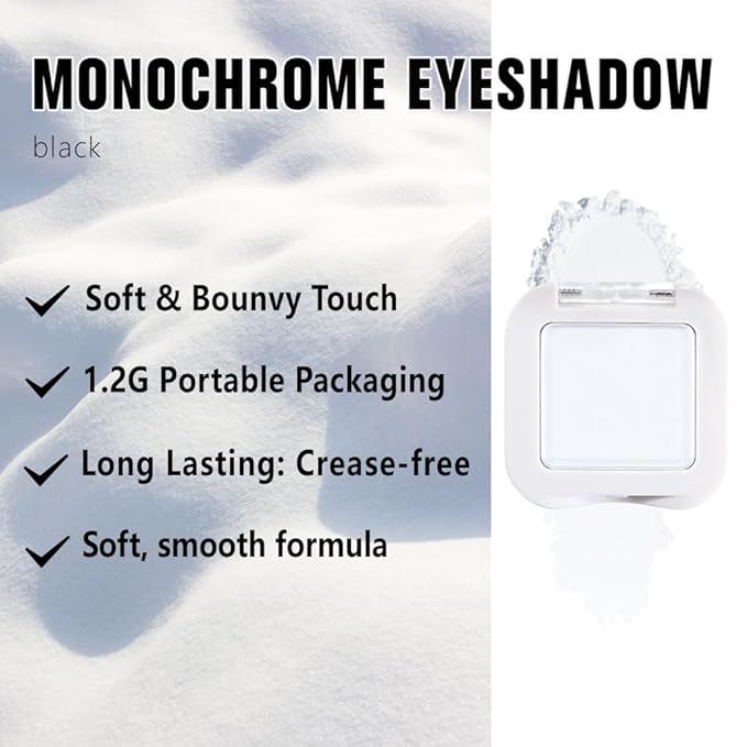 FeiCuiYun Matte Singe Eye Shadow Palette Makeup, Matte White Monochrome Eyeshadow For Older Women, Mini Pressed Monochrome Pigmented Waterproof Sombras Para Ojos, Vegan, Talc, Paraben & Cruelty Free