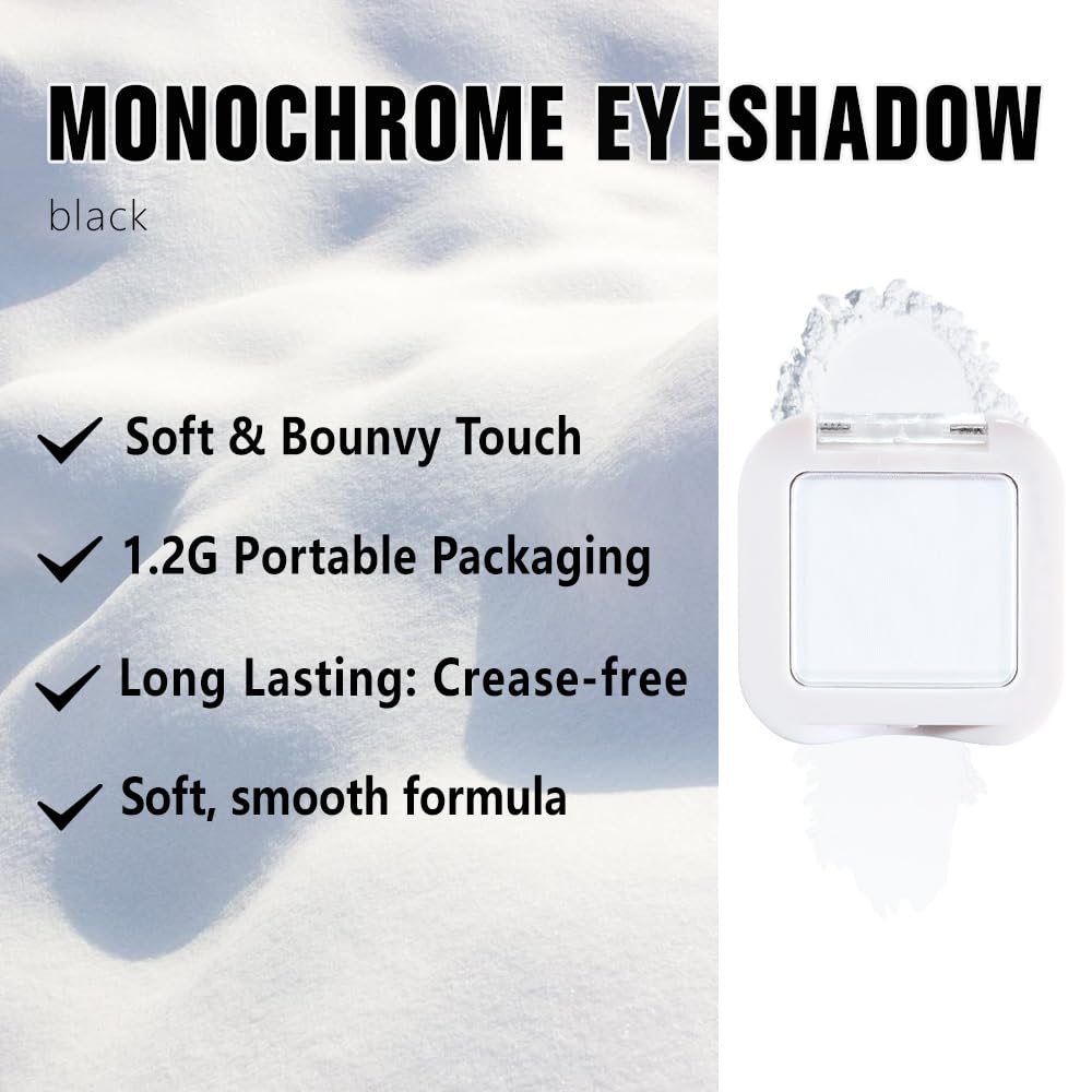 FeiCuiYun Matte Singe Eye Shadow Palette Makeup, Matte White Monochrome Eyeshadow For Older Women, Mini Pressed Monochrome Pigmented Waterproof Sombras Para Ojos, Vegan, Talc, Paraben & Cruelty Free