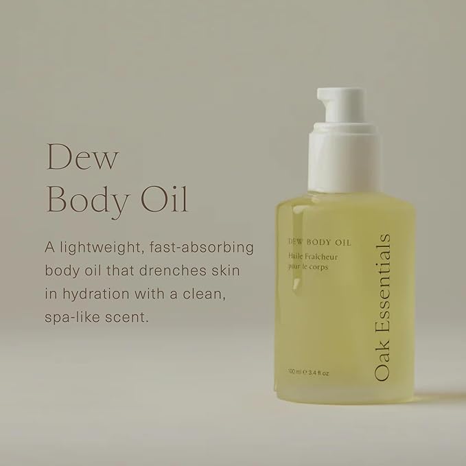 Oak Essentials Dew Body Oil, Hydrating Dry Body Oil, 3.4 fl oz