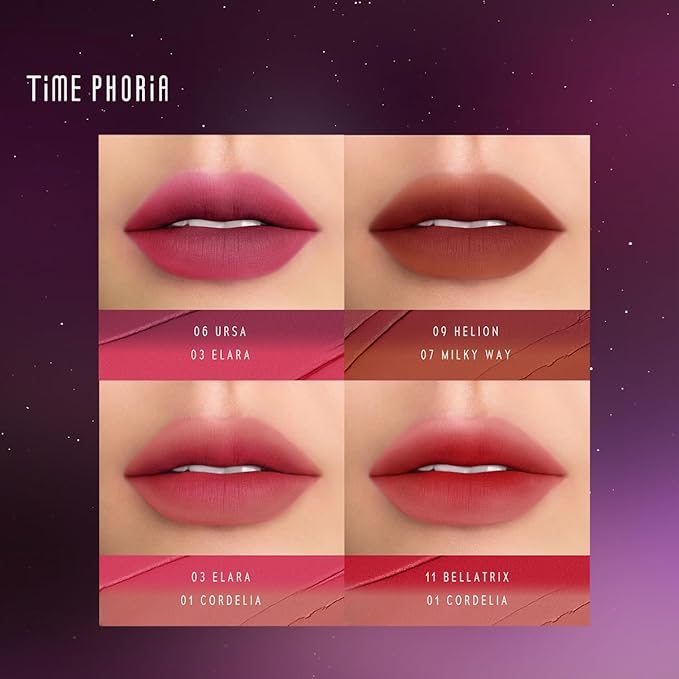 NEBULA VELVET LIP CREAM-Long Lasting Lip Stain, Waterproof and Transferproof Lip Tint, Matte Finish, Smooth Out Lip Lines, Lightweight & High Coverage, Stocking Stuffers (11 BELLATRIX)