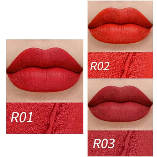 3 Pcs Matte Velvet Lipstick for Women Set,Nude Long Lasting Matte Lip Stick 24H Waterproof for Girls Natural Lip Makeup,Non-Stick Lipstick Makeup for Women,labiales magicos 24 horas originales