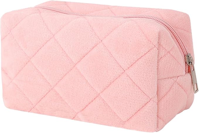 HABUAETY Makeup Bag Small Cosmetic Bags for Purse Women Girls Y2k Checkered Make Up Pouch