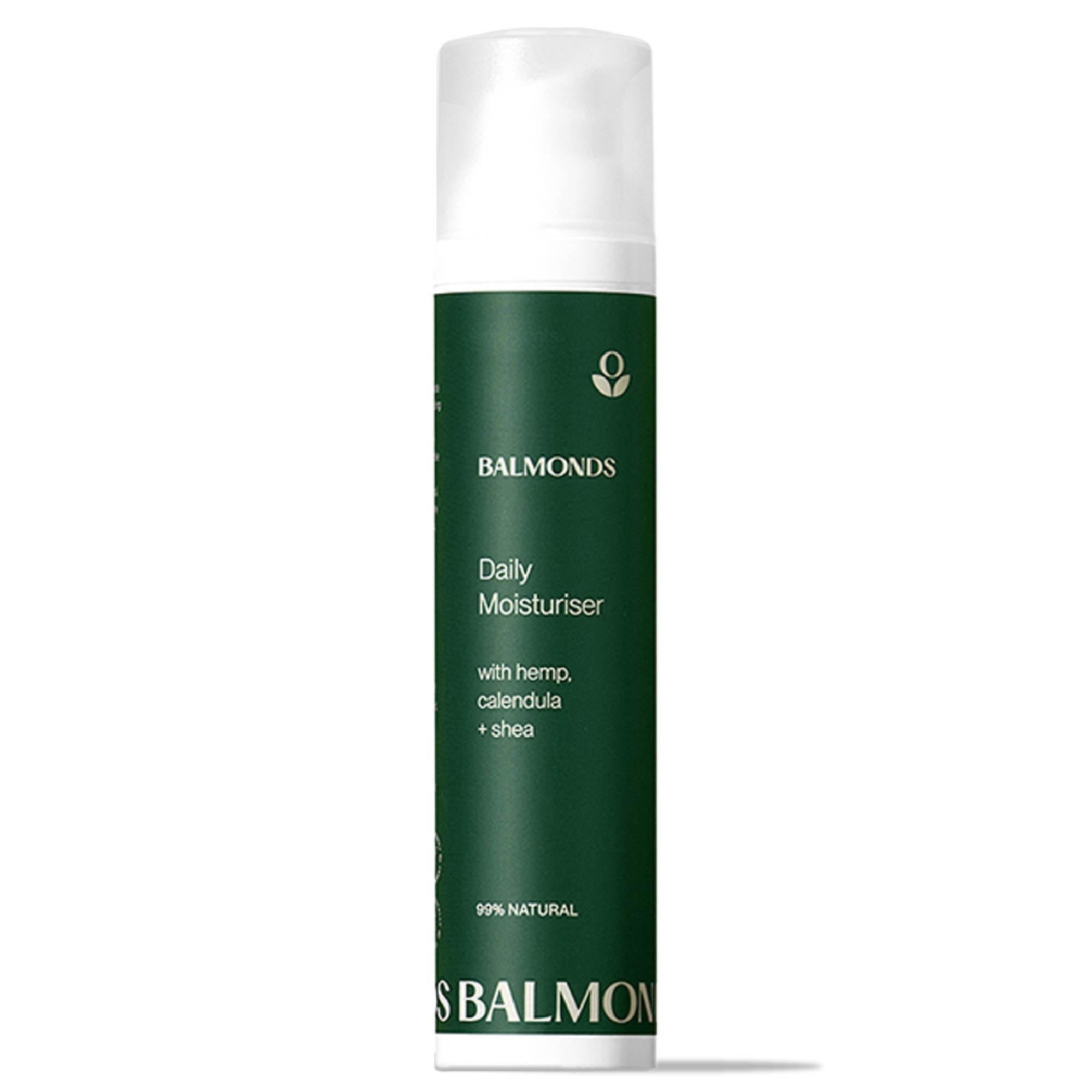 Balmonds - Daily Moisturizing Cream - 3.5oz. (100ml) - 99% Natural Moisturizer - Face & Body - Fragrance Free - Vegan/Cruelty Free - All Skin Types