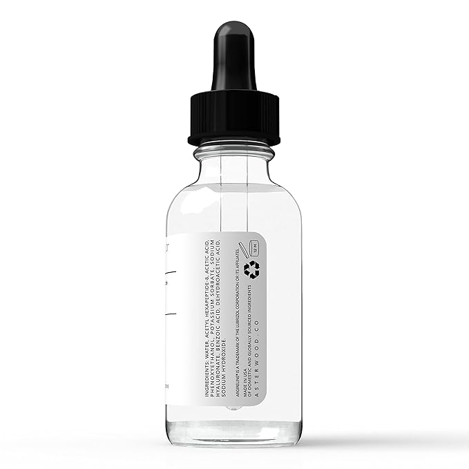 Asterwood Argireline Serum, Anti-Aging Peptide with Hyaluronic Acid 1 Fl Oz